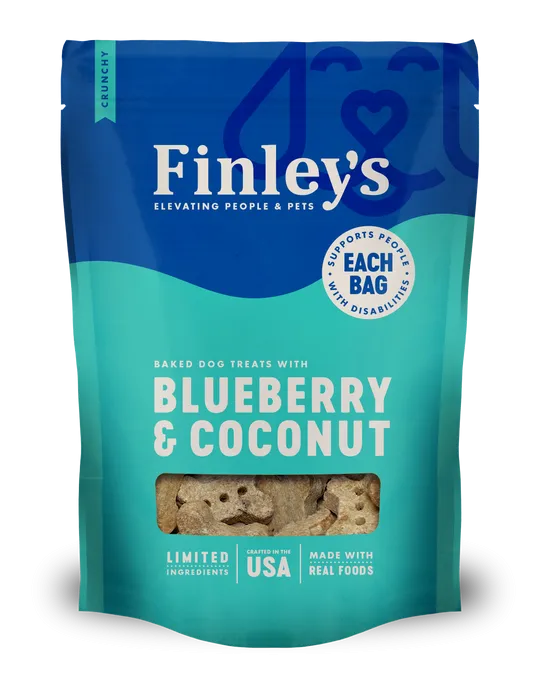 Finley's Blueberry Coconut Crunchy Biscuits Dog Treats