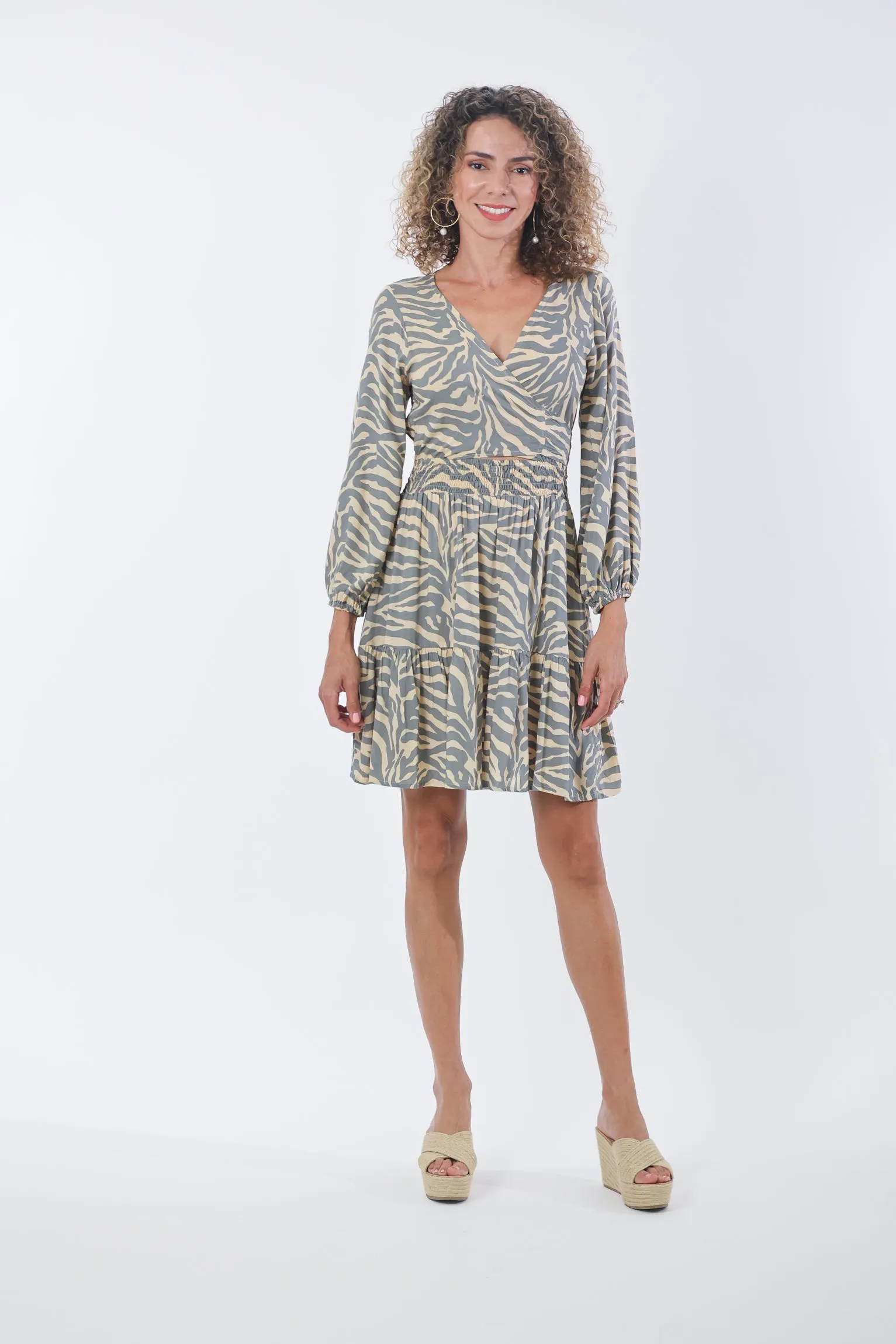 Talia Mini Dress in Zebra