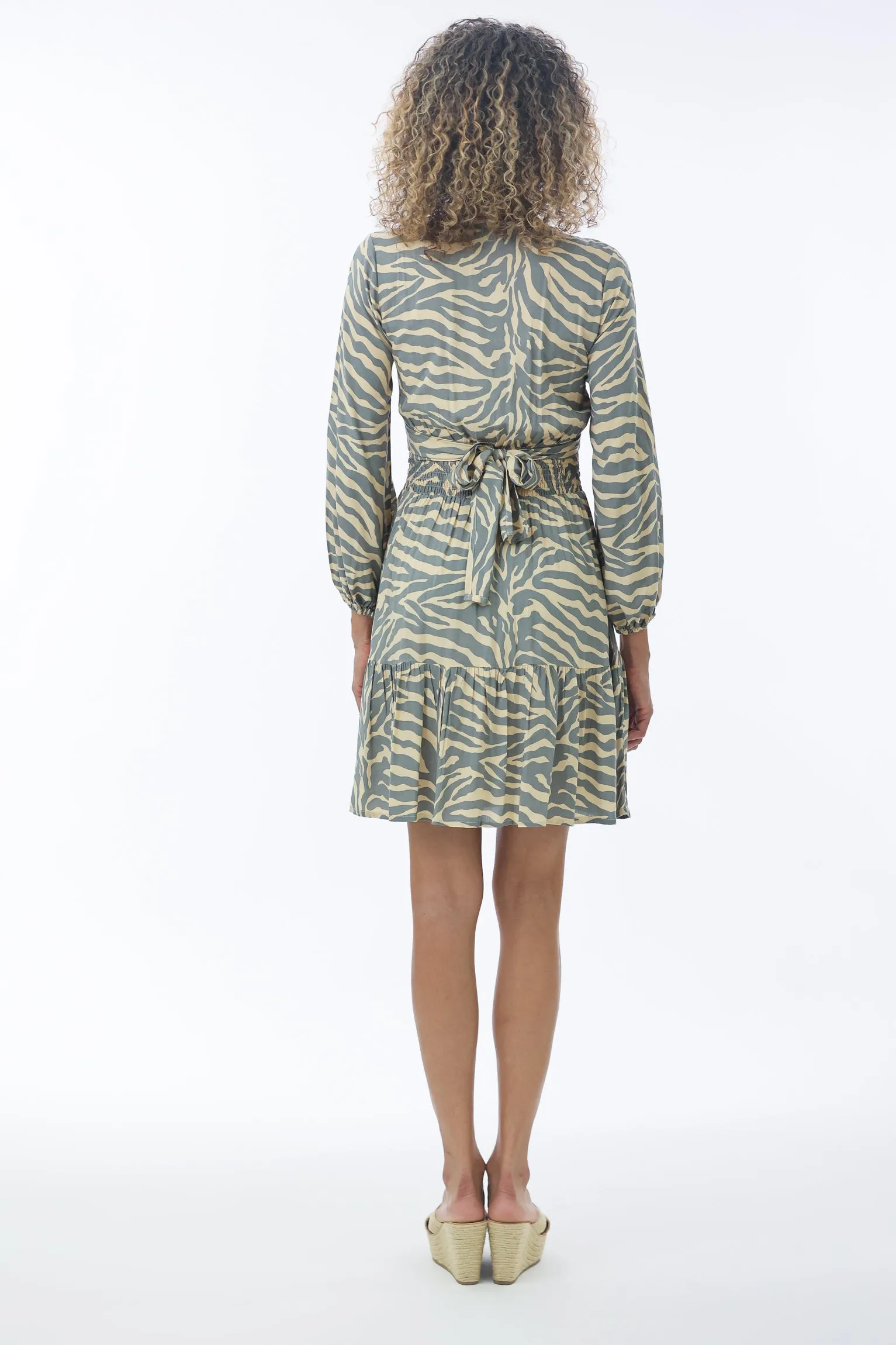 Talia Mini Dress in Zebra
