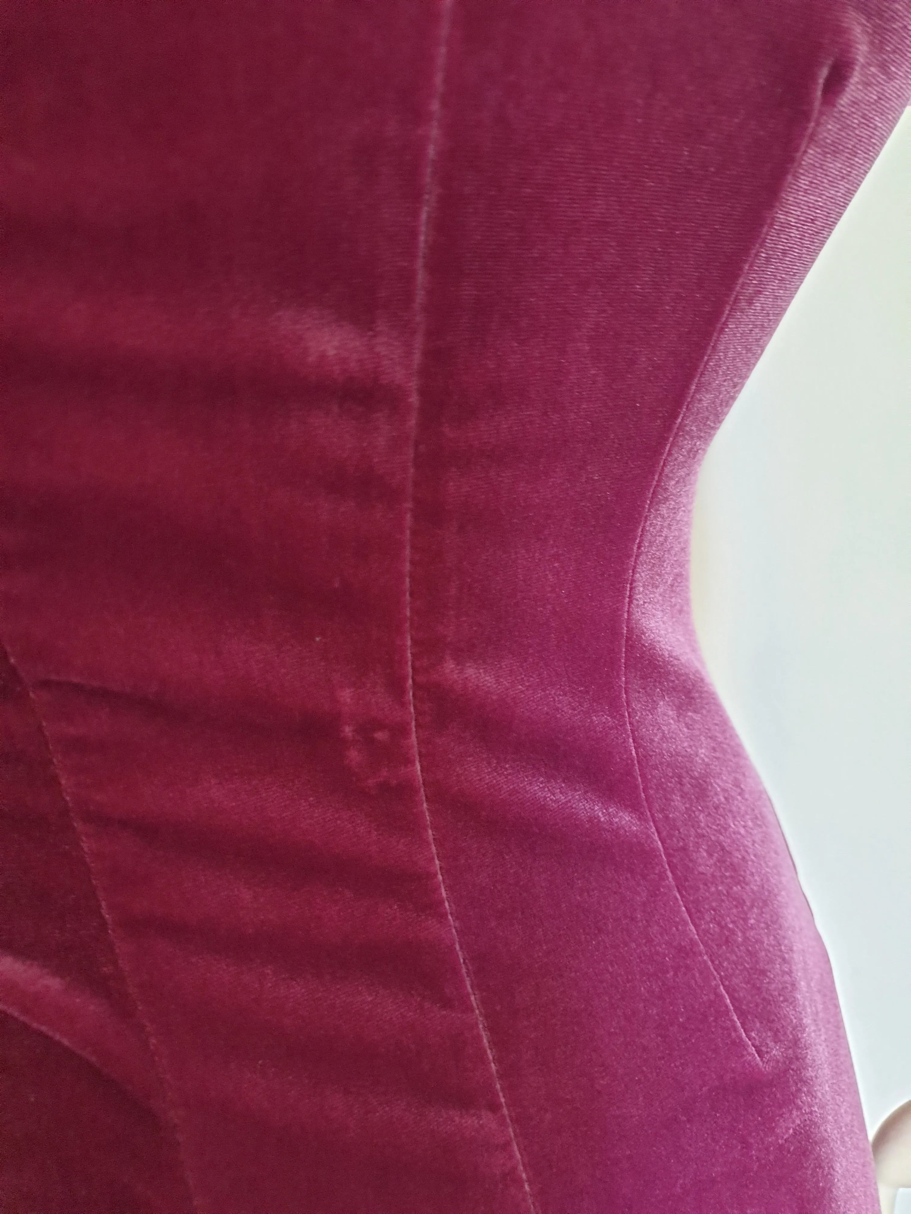 Vintage Style Purple Velour Mini Dress by Nasty Gal - S